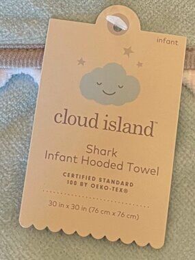 Cloud Island Shark Infant Hooded Towel
